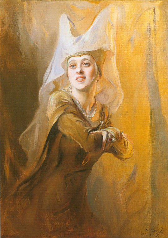 Portrait of Gwen Ffrangcon Davies (1891-1992), British actress - Philip de László