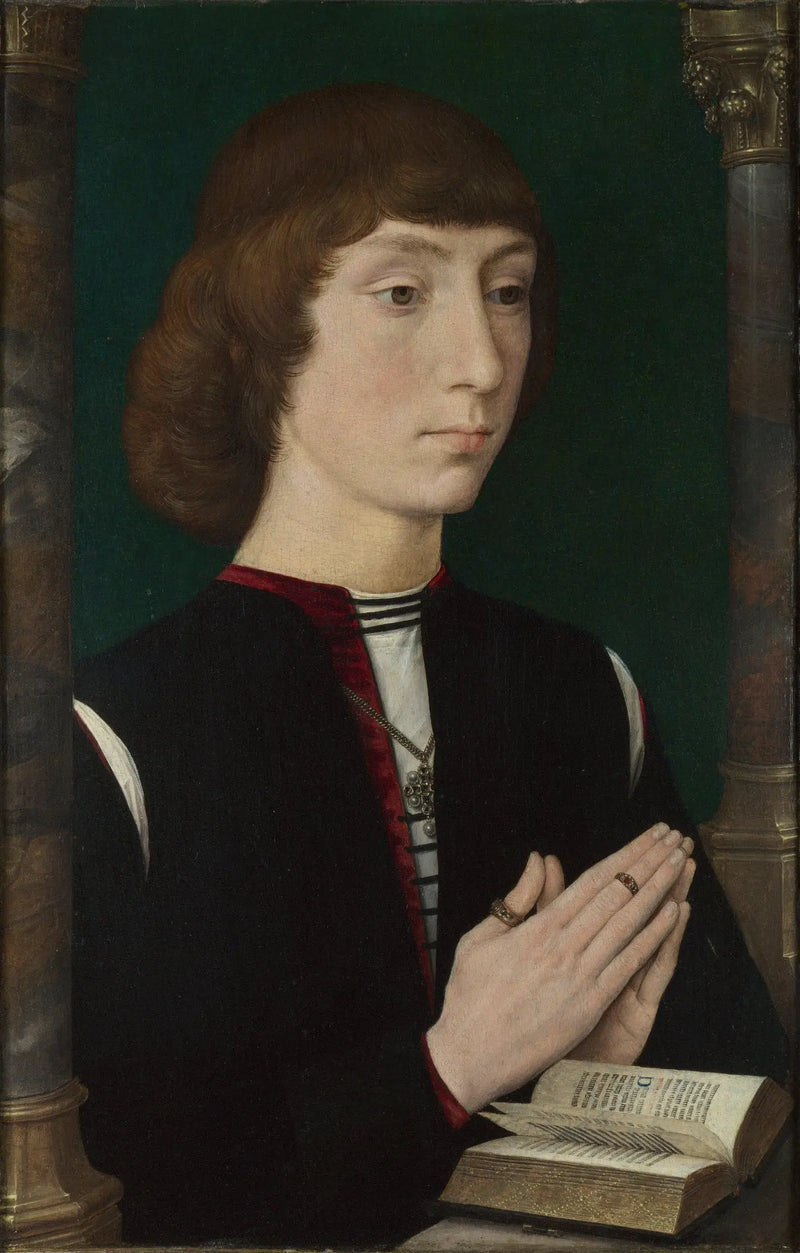 A Young Man Praying - Hans Memling