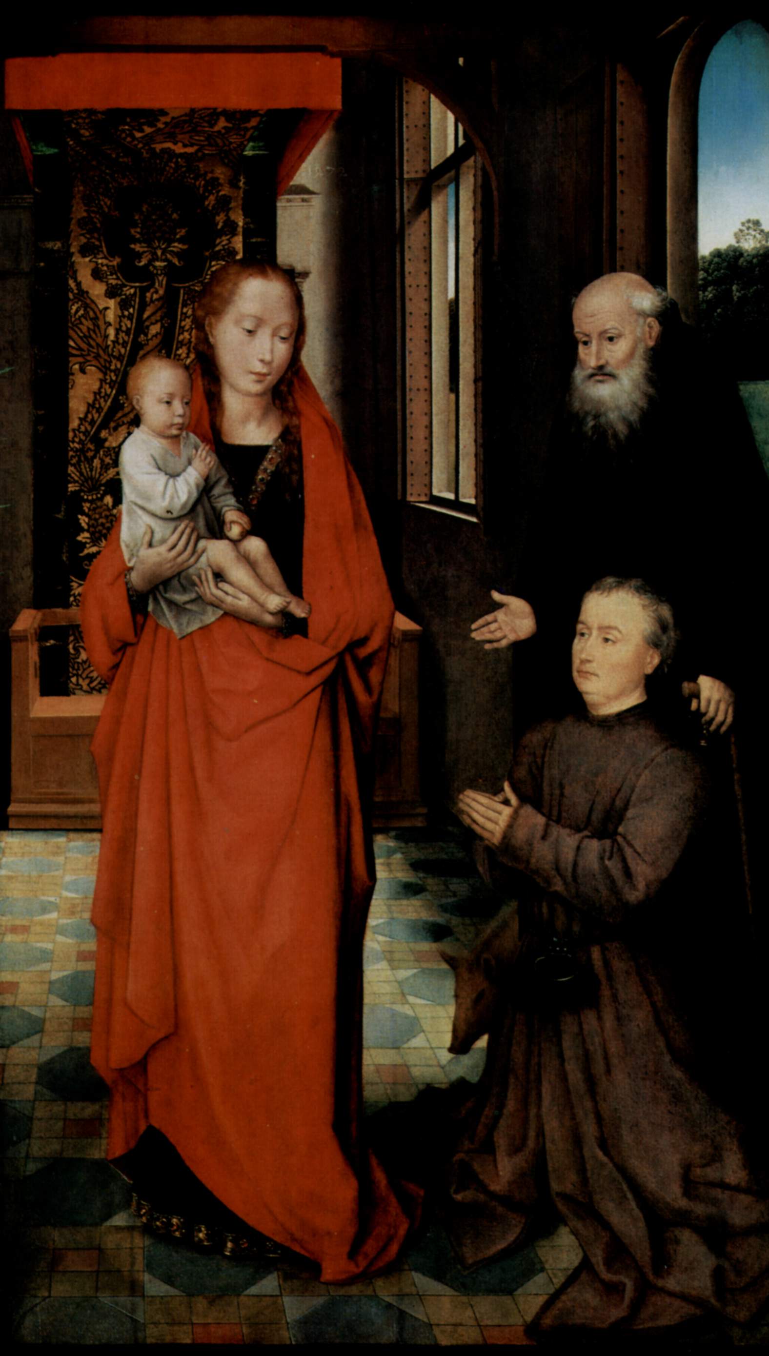 Vierge à l'Enfant avec saint Antoine et un donateur - Hans Memling