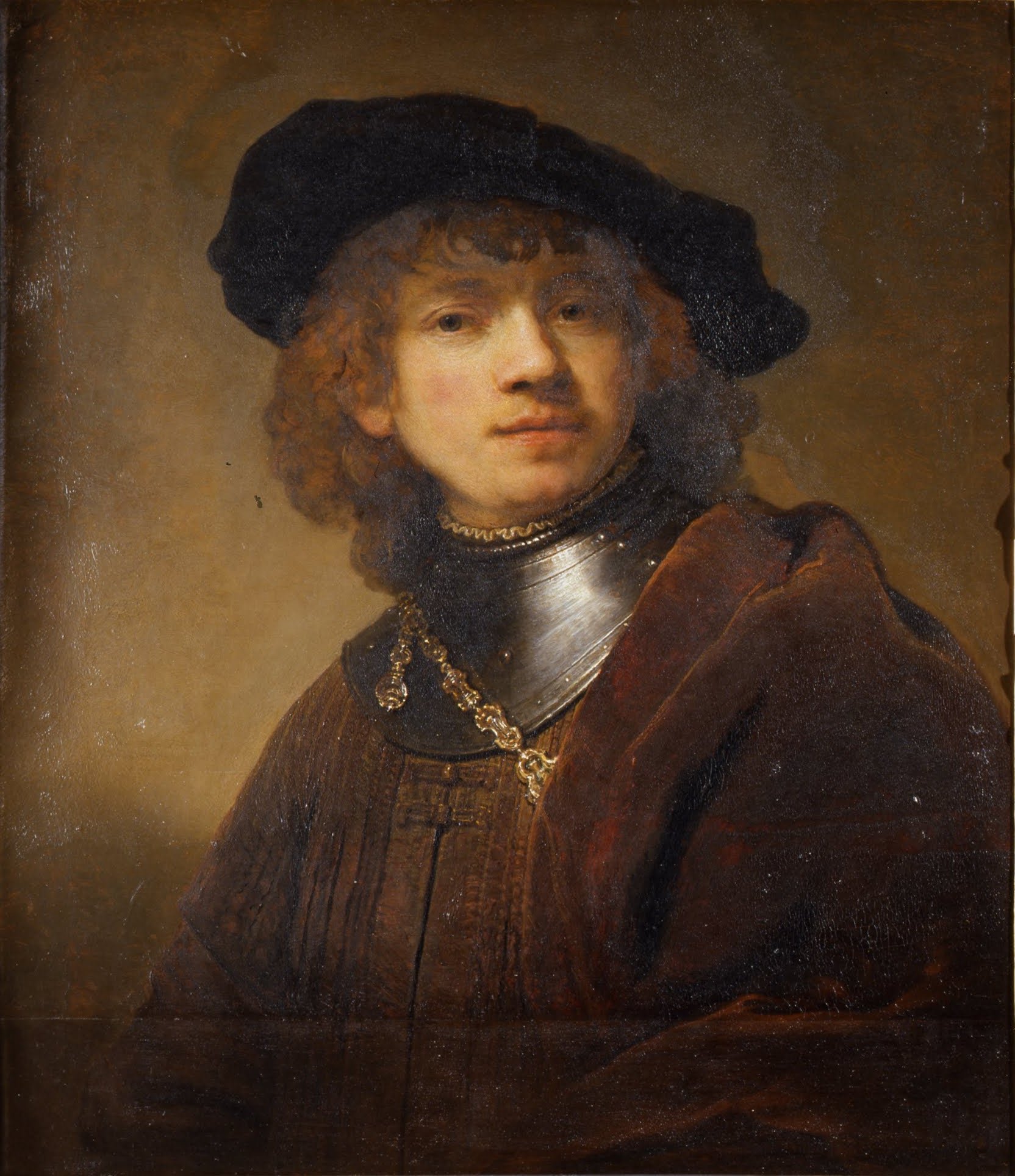 Reproduction du tableau « Autoportrait en jeune homme - Rembrandt » par Alpha Reproduction en peinture à l’huile