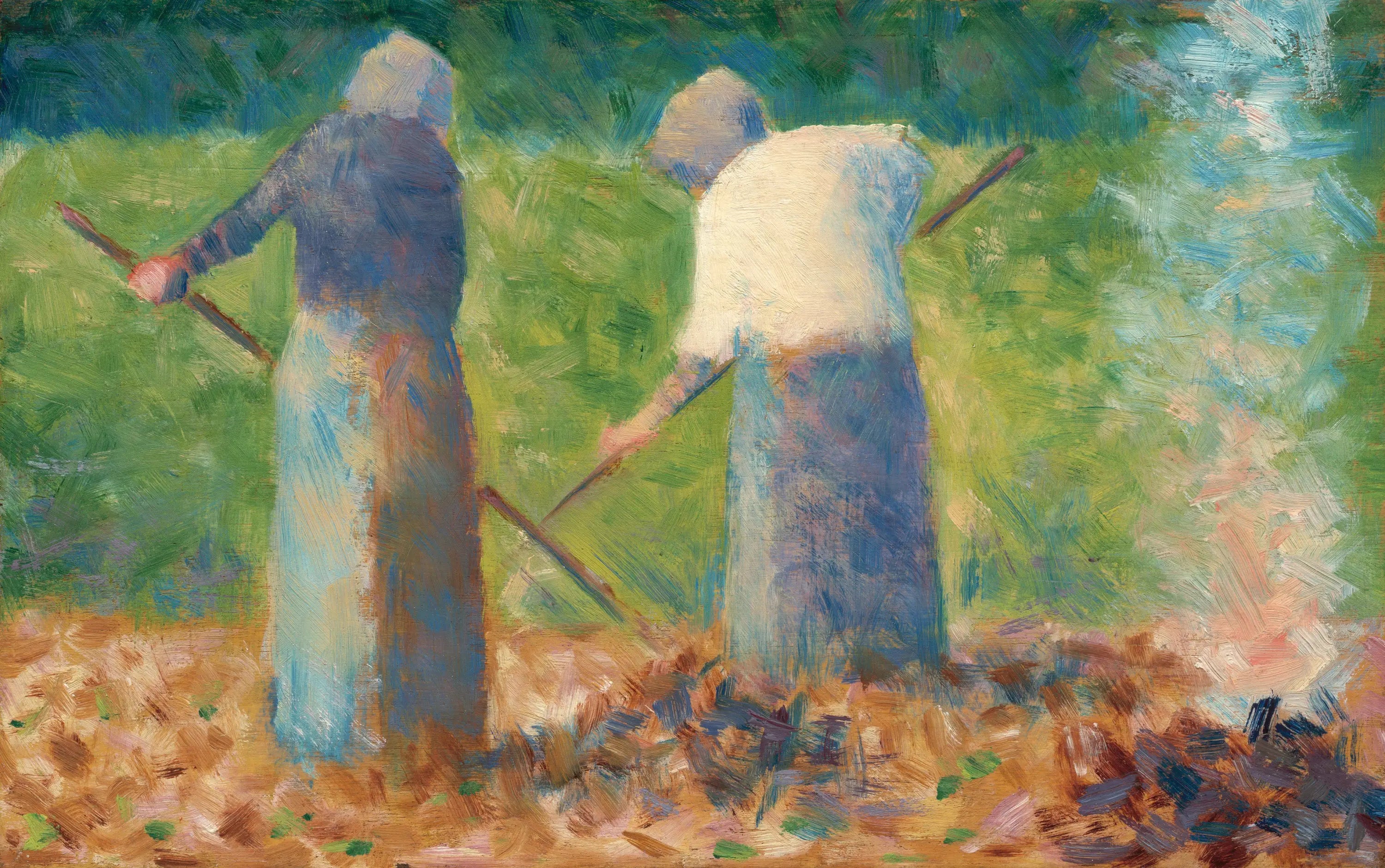 Reproduction du tableau « Les faneurs de Montfermeil - Georges Seurat » par Alpha Reproduction en peinture à l’huile