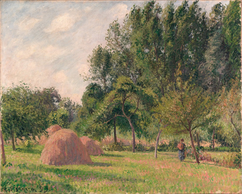 Haystacks, Morning, Éragny - Camille Pissarro