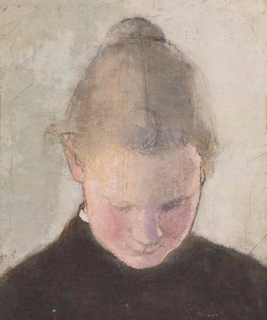 Helene-Schjerfbeck-Lukeva-tytto (1910) - Helene Schjerfbeck
