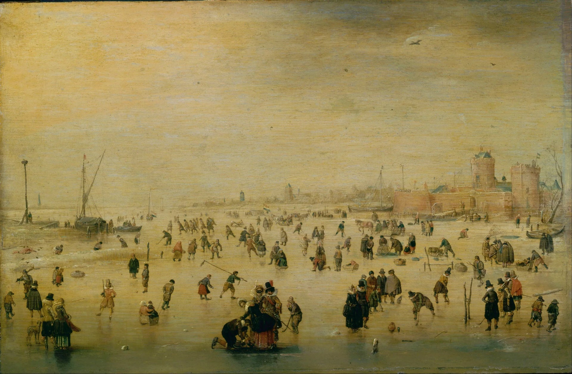 Scène de patinage - Hendrick Avercamp image 1 tableau peint à l’huile sur toile
