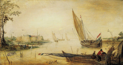 Paysage d'été près d'un fort - Hendrick Avercamp
