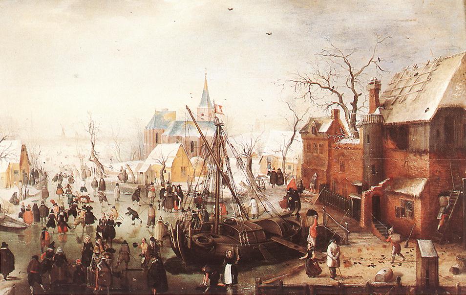 Plaisirs d'hiver à Ijsselmuiden - Hendrick Avercamp image 1 tableau peint à l’huile sur toile