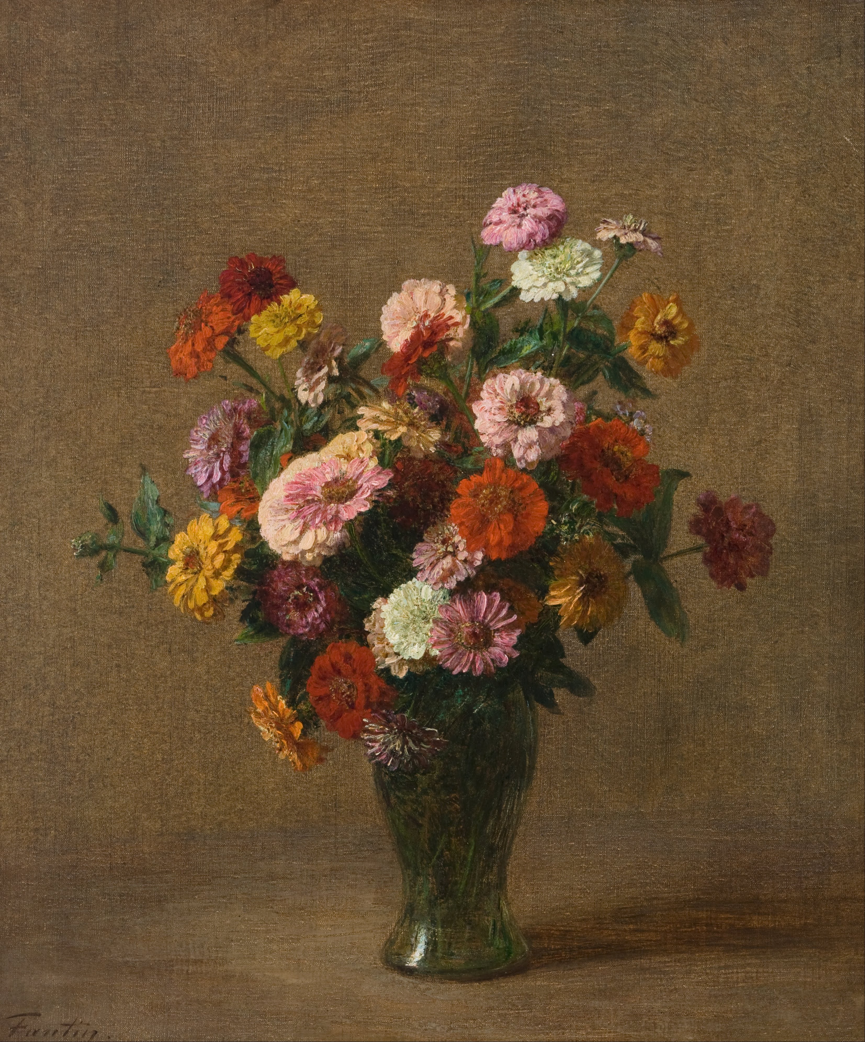 Zinnias - Henri Fantin-Latour