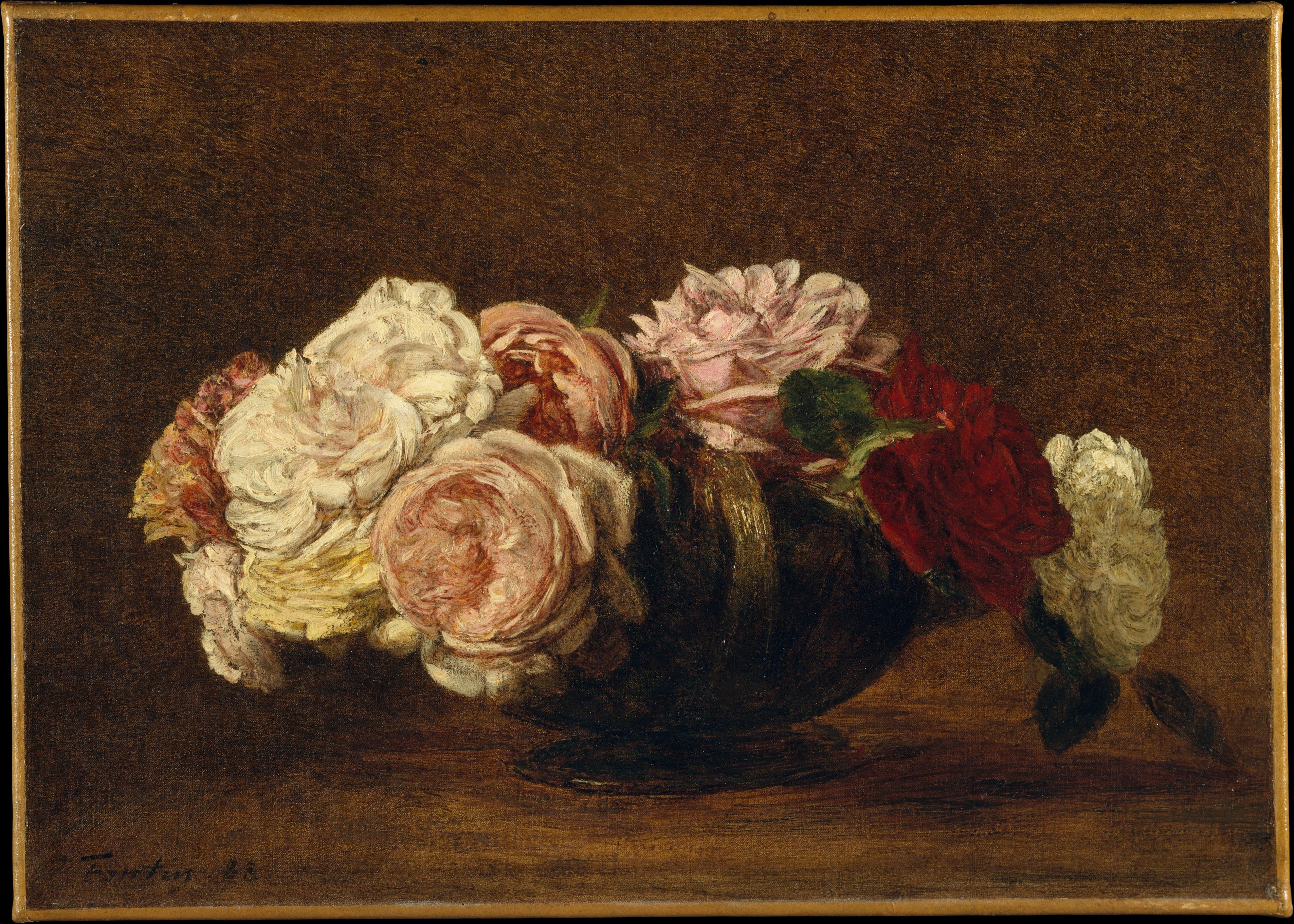 Roses dans un bol - Henri Fantin-Latour