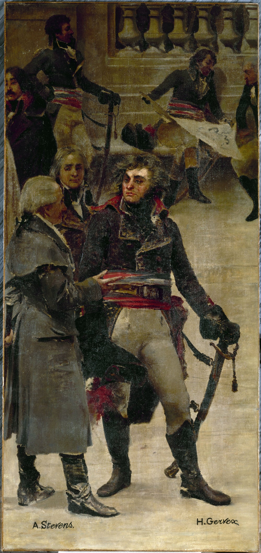 Le Panorama du siècle : Kléber et Monge, entourés de personnalités de la Révolution française - Henri Gervex
