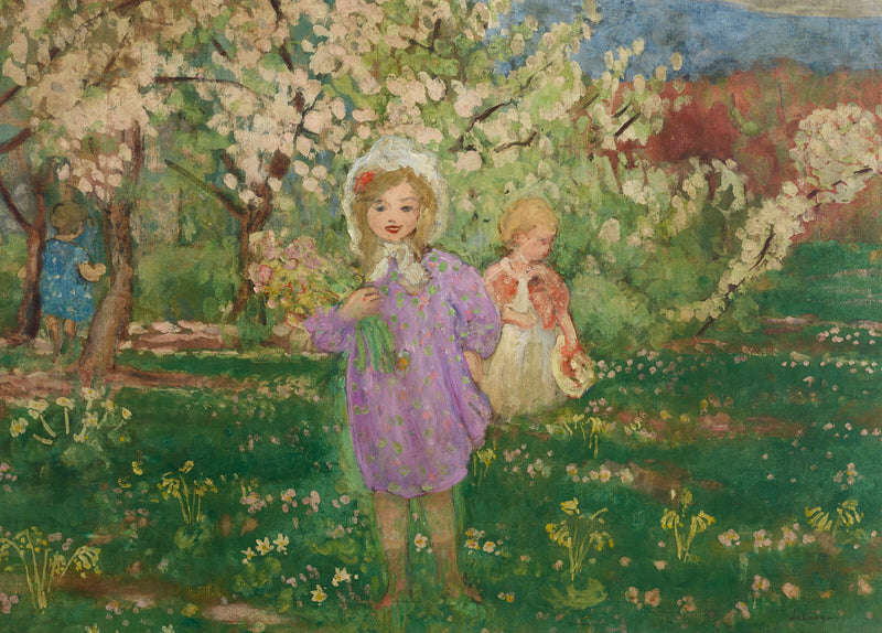 Enfants dans un verger fleuri – Henri Lebasque