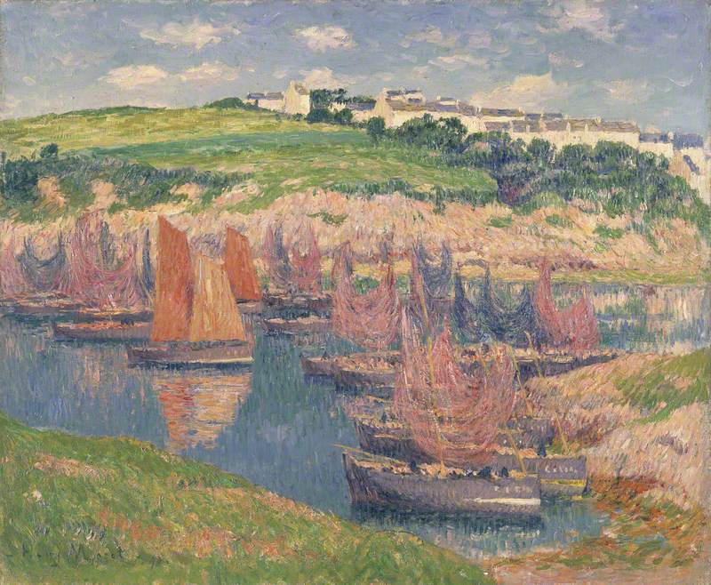 Fishing boats in Douelan - Henry Moret
