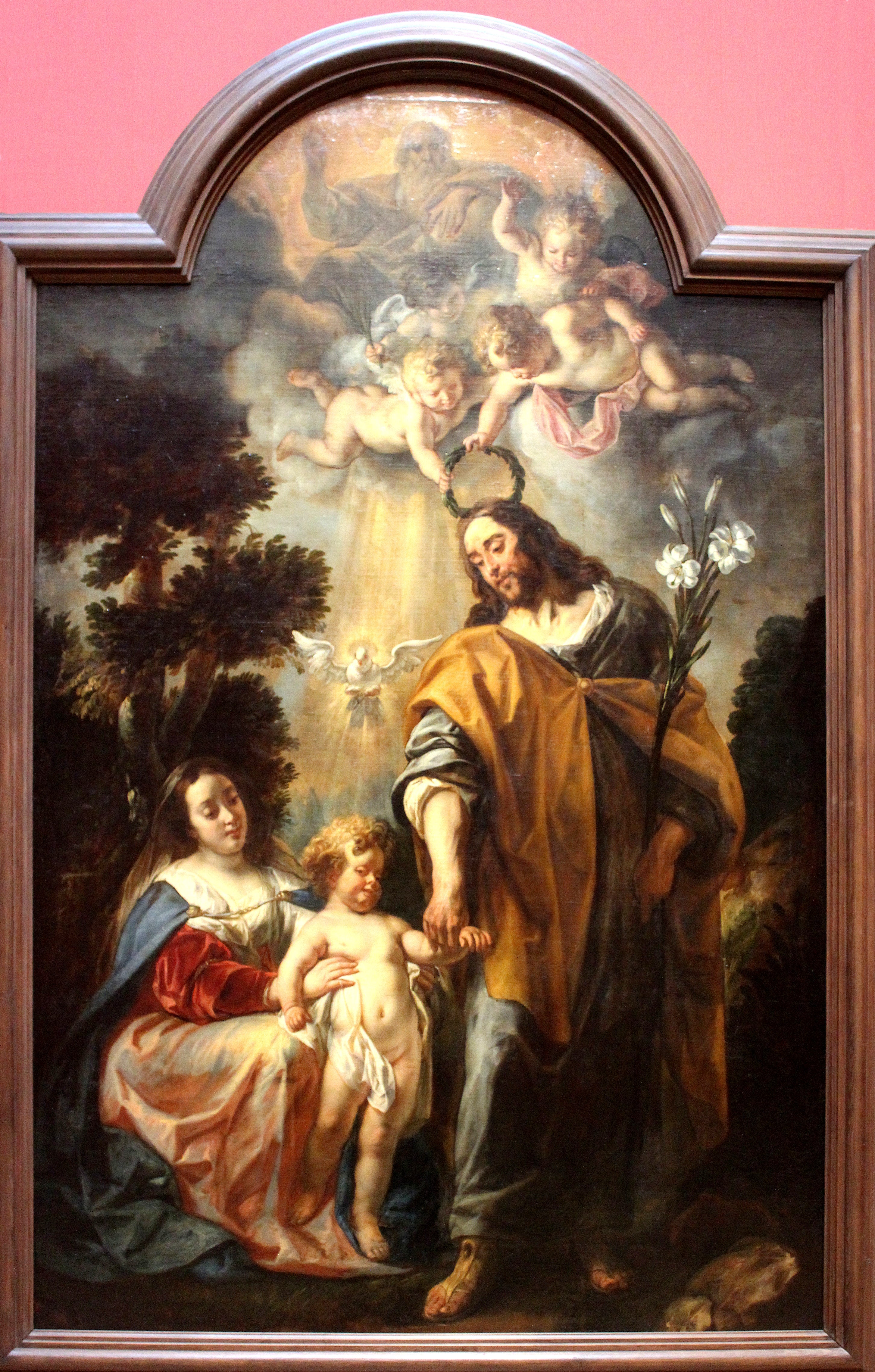 La Sainte Famille lors du couronnement de saint Joseph - Jacob Jordaens1