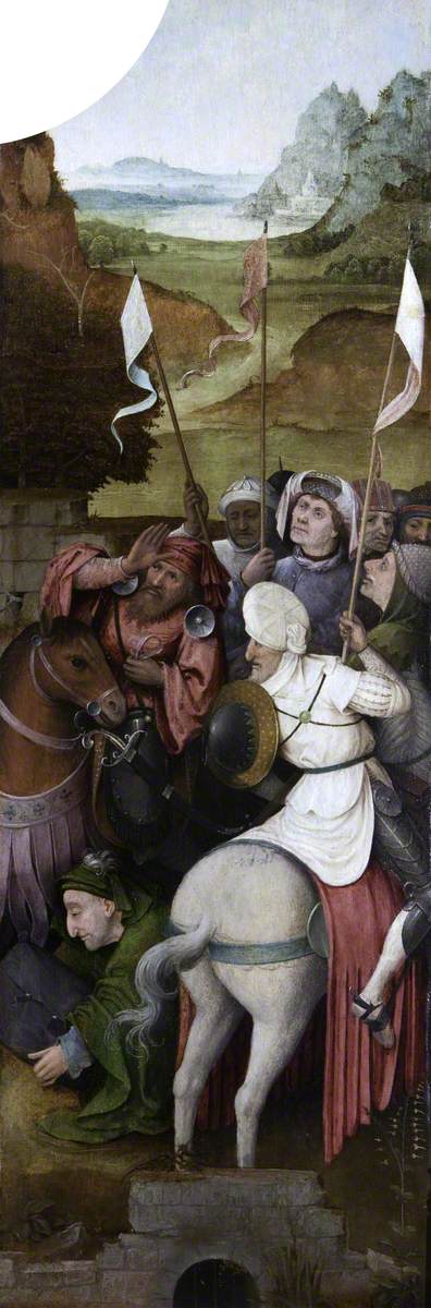 The Mounted Escort of the Magi (triptych, interior of the right wing) - Hieronymus Bosch