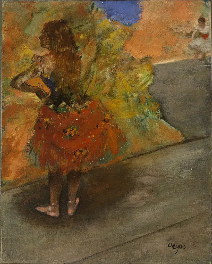 Reproduction du tableau « Danseuse : jupe rouge - Edgar Degas » par Alpha Reproduction en peinture à l’huile