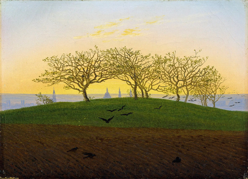 Hill with Plowed Field near Dresden - Caspar David Friedrich