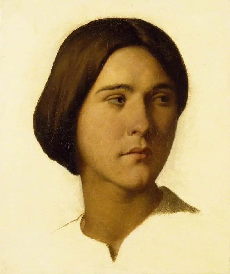 Head of a Young Woman - Hippolyte Flandrin