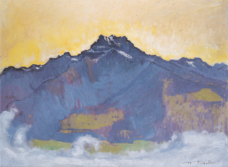 The Dents du Midi seen from Chesières - Ferdinand Hodler