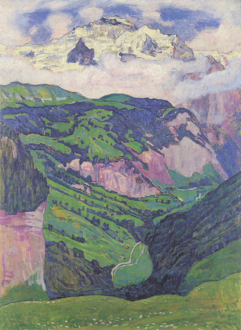 The Jungfrau massif, seen from Isenfluh - Ferdinand Hodler
