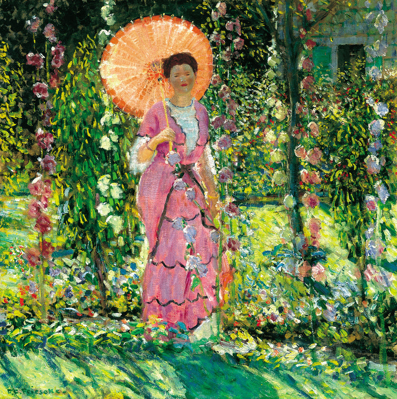 Tall Foxglove Flowers - Frederick Carl Frieseke