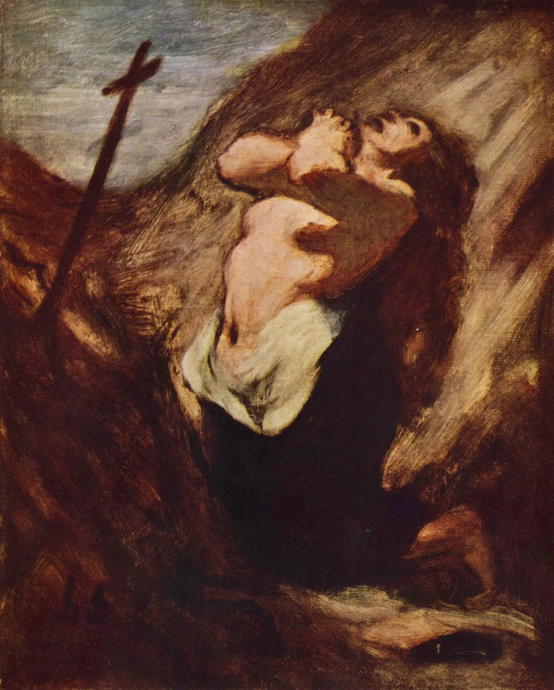 The Madeleine in Prayer - Honoré Daumier