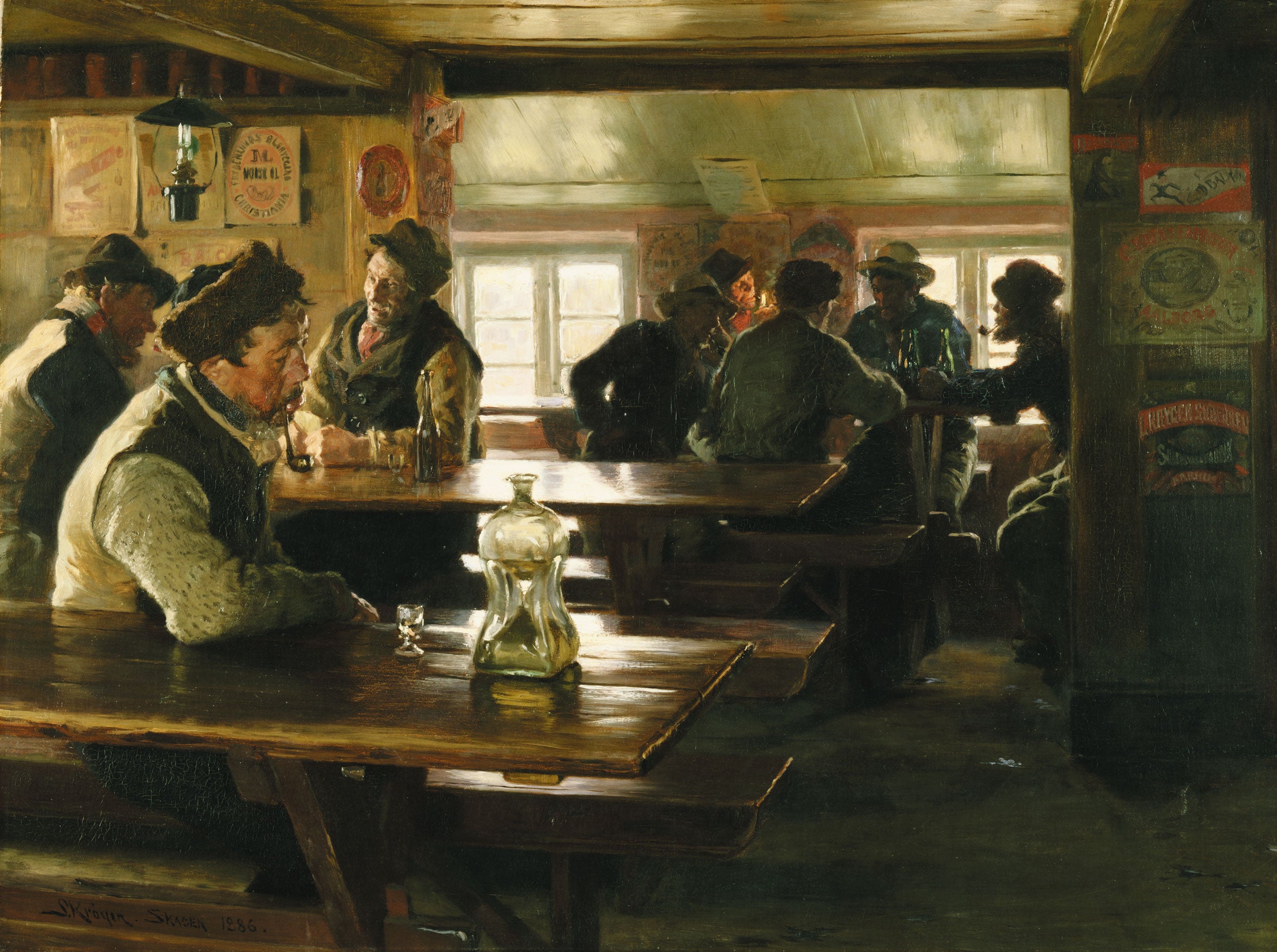 Interior of a Tavern - Peder Severin Krøyer
