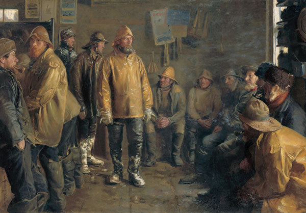 Dans une épicerie un jour d’hiver où il n’y a pas de pêche - Michael Peter Ancher - Alpha Reproduction