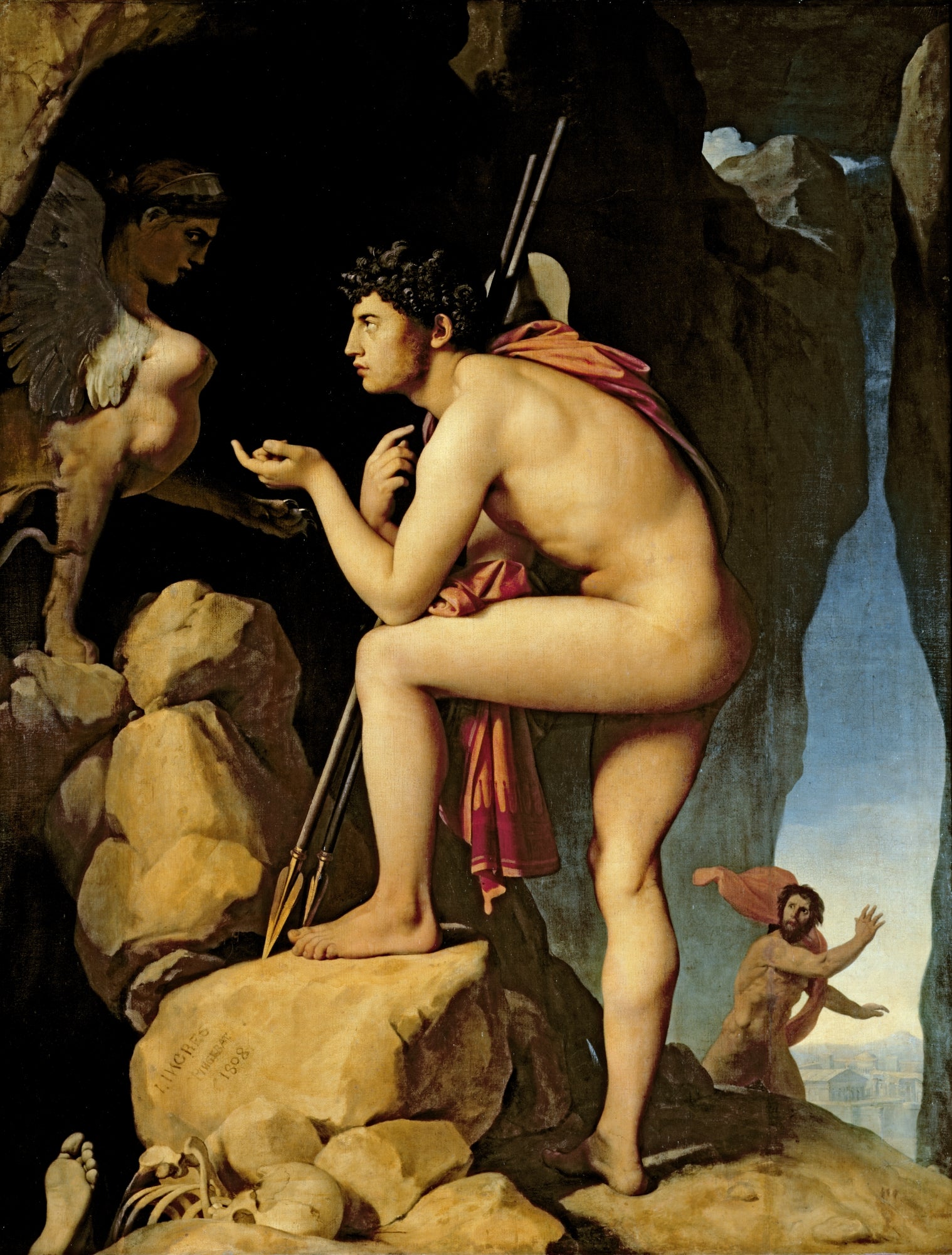 Oedipus explains the riddle of the sphinx - Jean-Auguste-Dominique Ingres