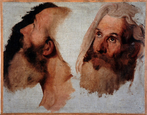 Two Heads of Man - Jean-Auguste-Dominique Ingres