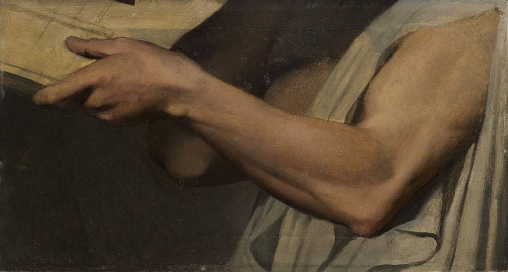 Study of an Arm for Pindar in The Apotheosis of Homer - Jean-Auguste-Dominique Ingres