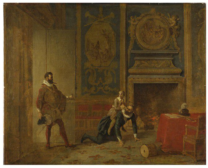Henry IV, the Dauphin and the Ambassador of Spain - Jean-Auguste-Dominique Ingres