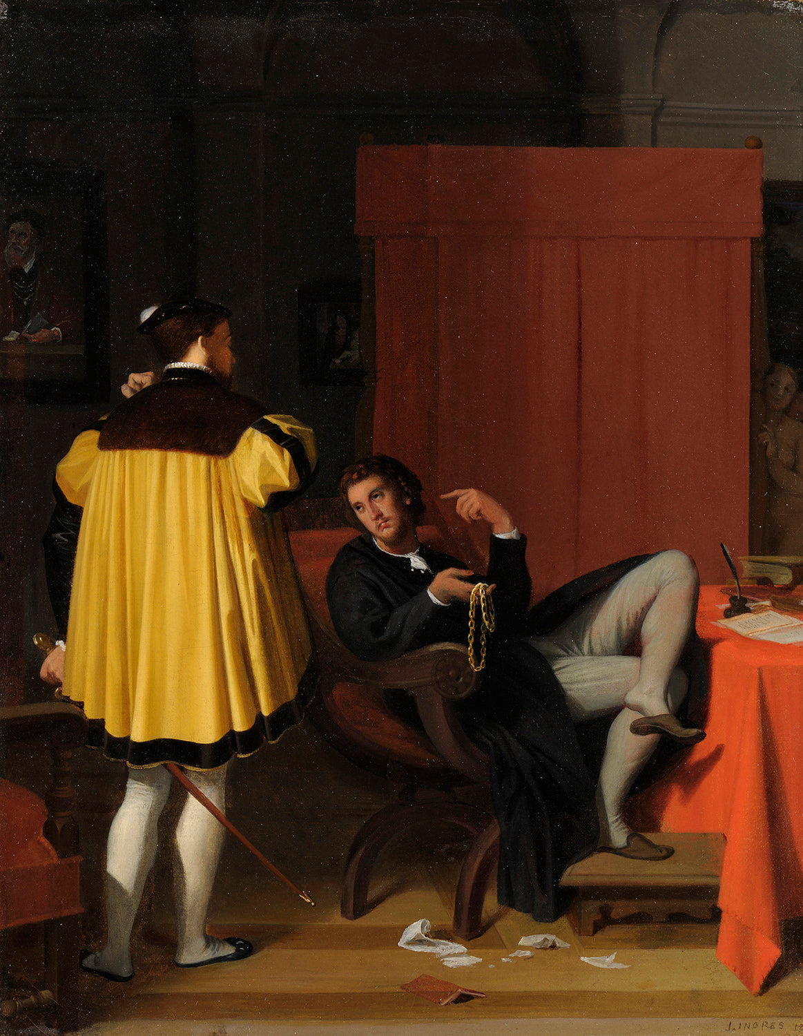 The Aretin and the Envoy of Charles V - Jean-Auguste-Dominique Ingres