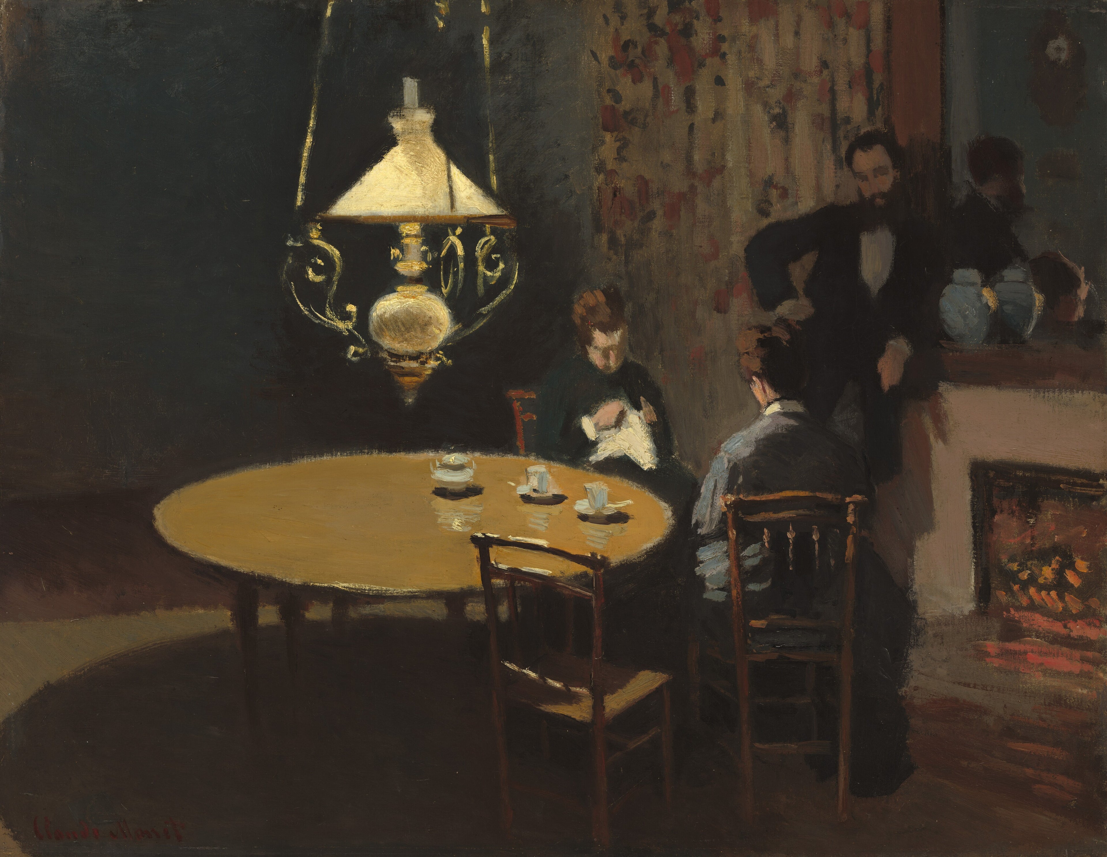 Interior, After Dinner - Claude Monet