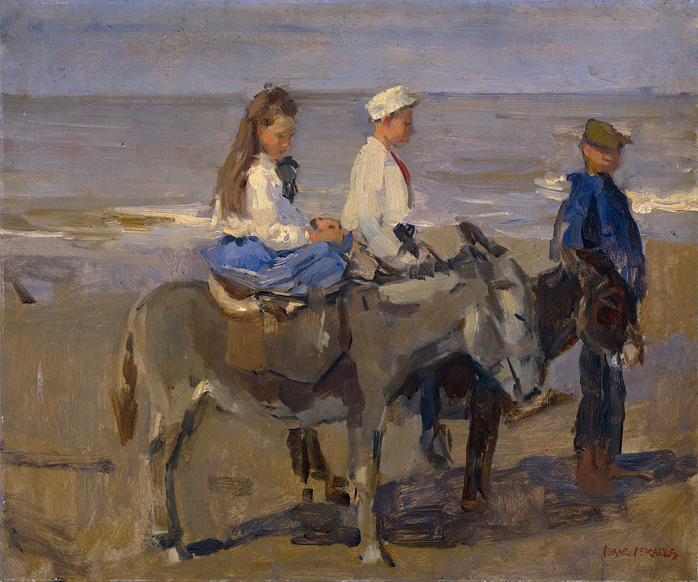 Garçon et fille sur des ânes - Isaac Israëls - Alpha Reproduction