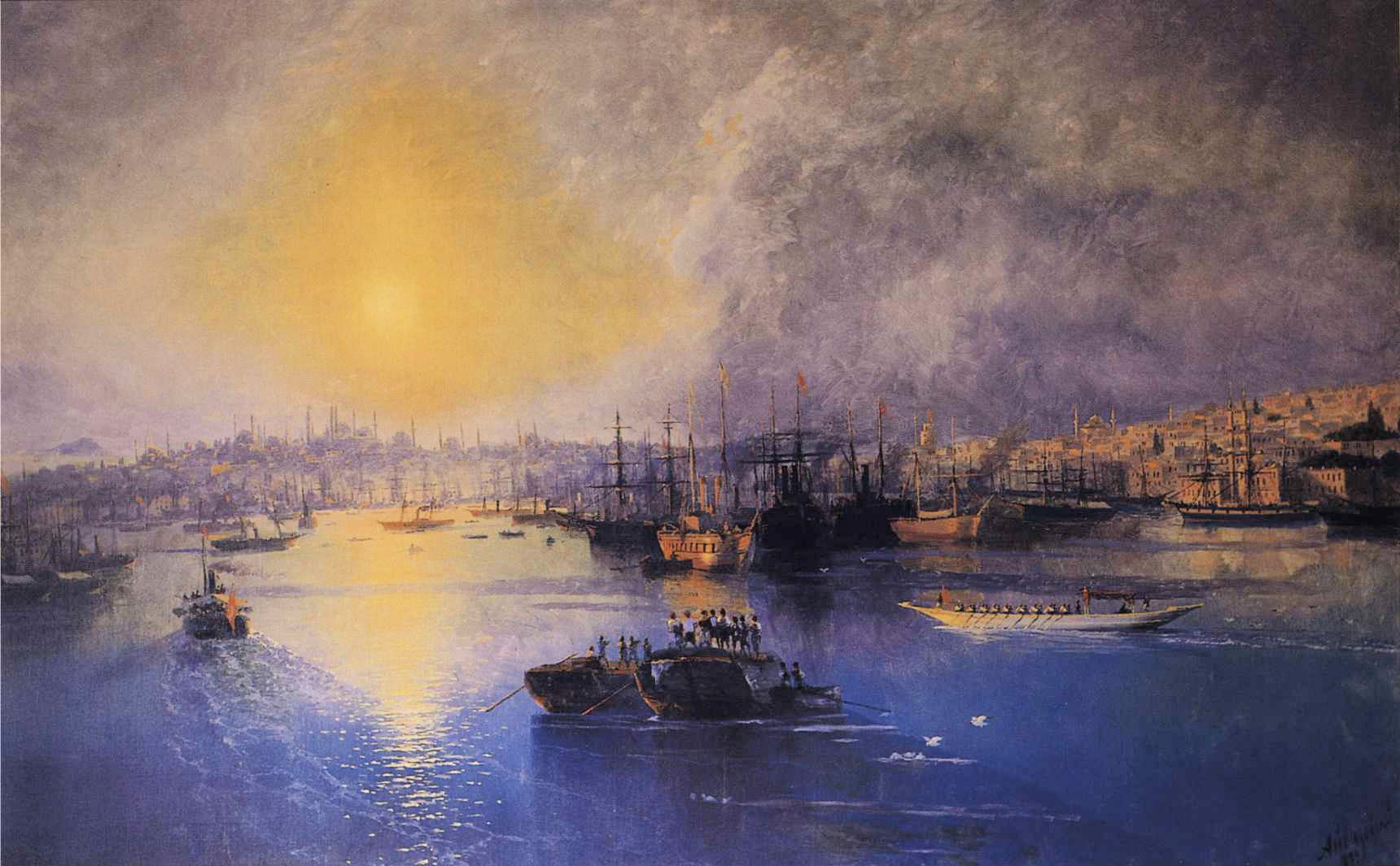 Coucher de soleil à Constantinople - Ivan Aïvazovski