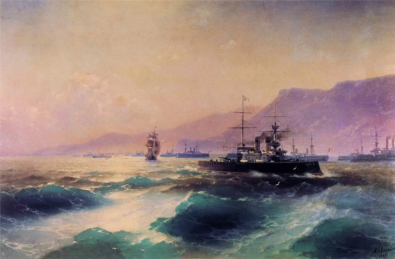 Gunboat off the coast of Crete - Ivan Aïvazovski