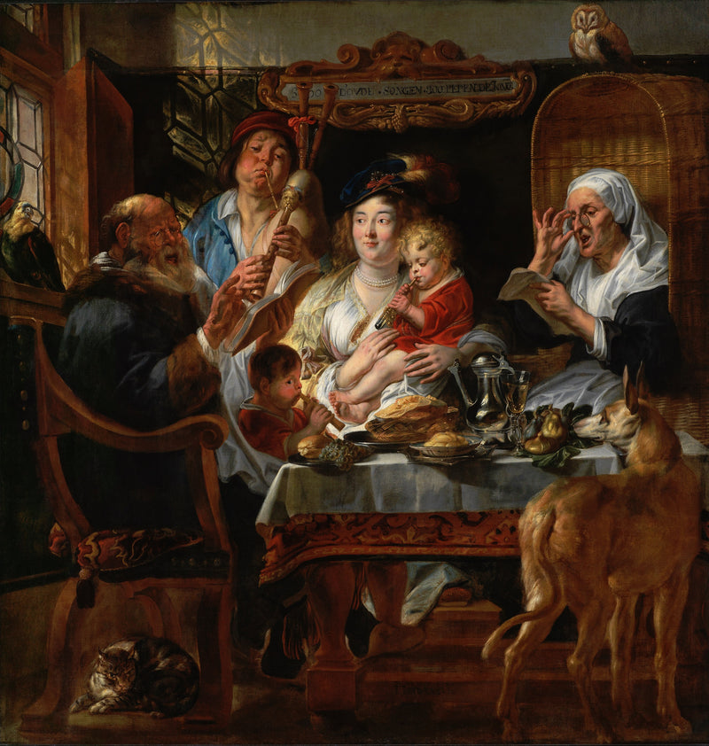 Comme chantent les anciens, ainsi jouent les jeunes - Jacob Jordaens