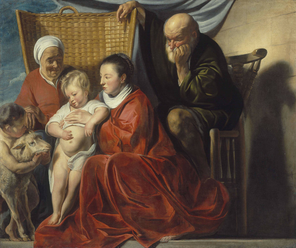 La Sainte Famille avec Anne et le petit Jean - Jacob Jordaens1