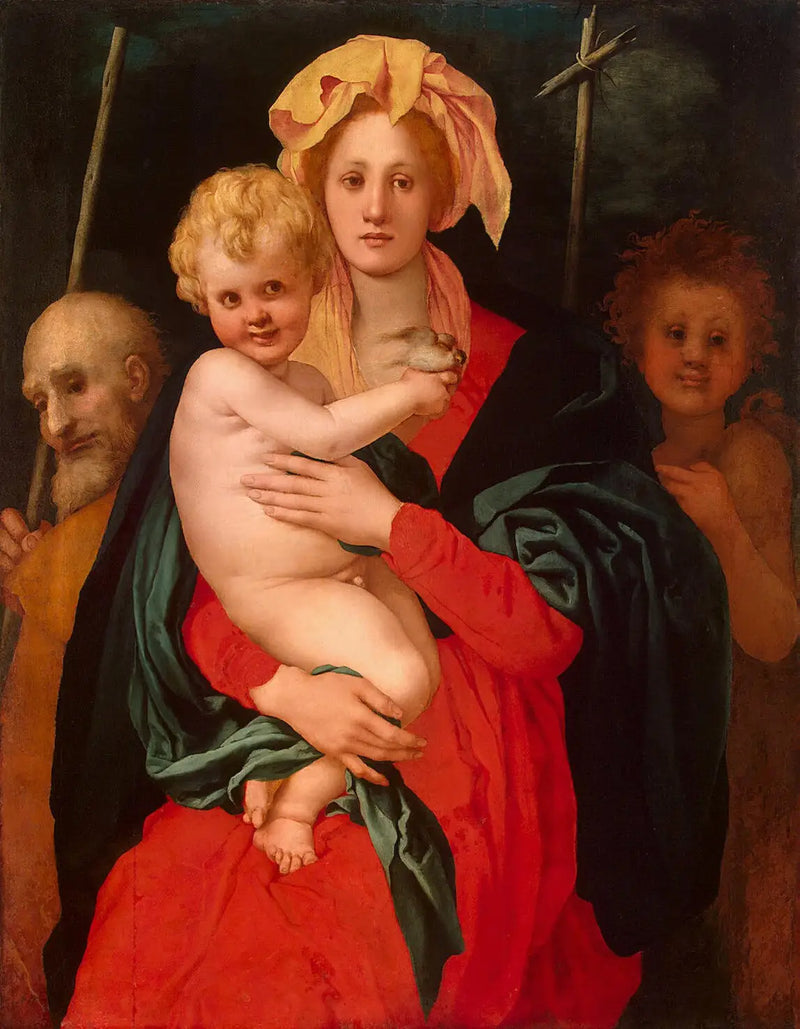 The Holy Family with Saint John the Baptist - Pontormo