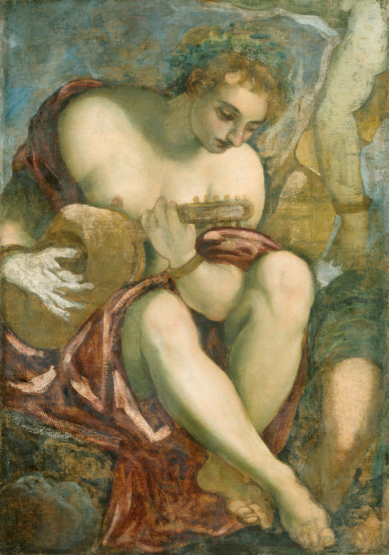 Muse playing the lute - Jacopo Tintoretto
