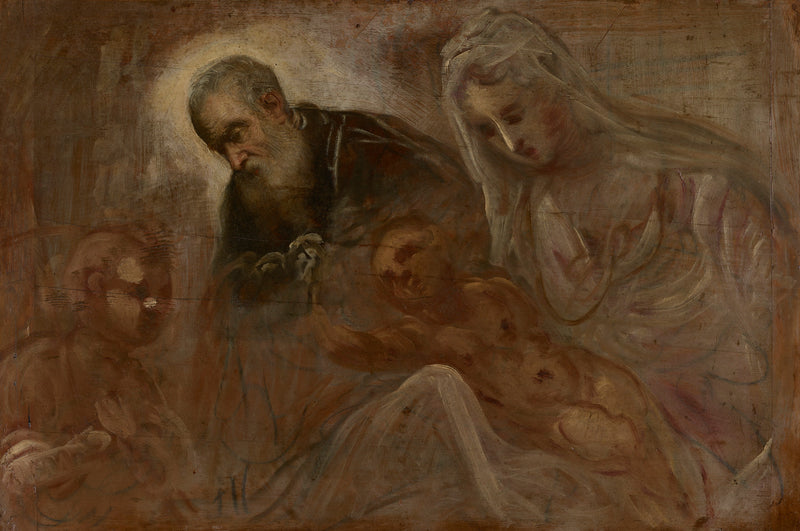 The Holy Family with the Young Saint John the Baptist - Jacopo Tintoretto