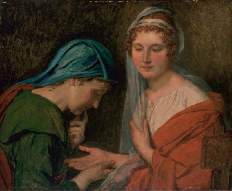 Reproduction du tableau « La Bonne Aventure - Jacques-Louis David » par Alpha Reproduction en peinture à l’huile