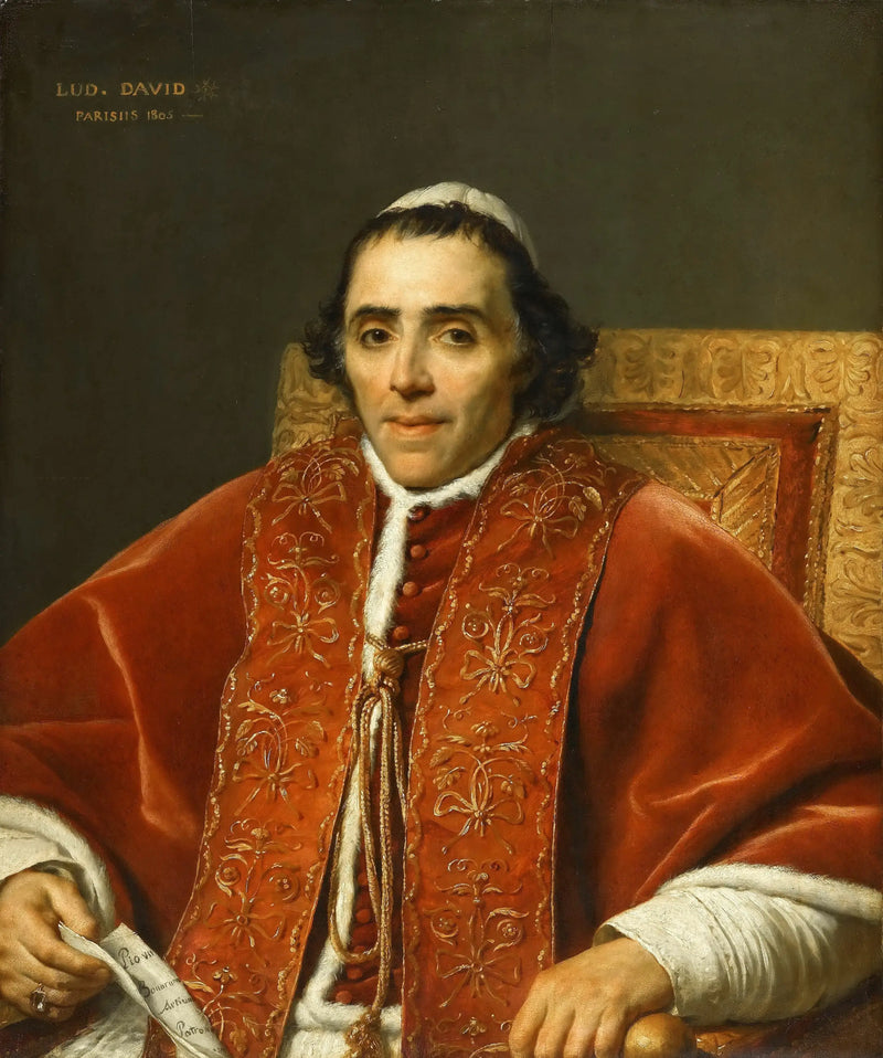 Portrait of Pope Pius VII - Jacques-Louis David