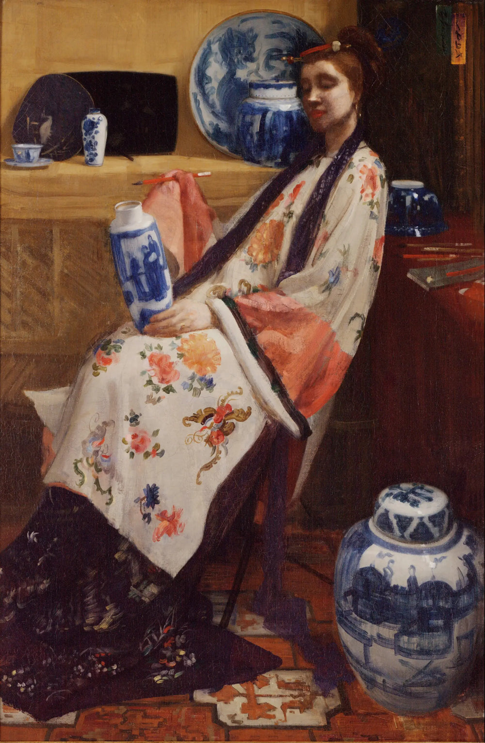 Reproduction du tableau « Violet et rose : les Lange Leizen des Six Marques - James Abbott McNeill Whistler » par Alpha Reproduction en peinture à l’huile