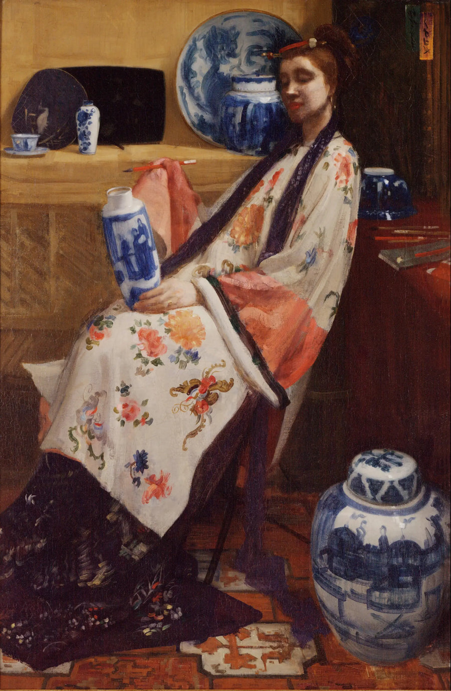 Reproduction du tableau « Violet et rose : les Lange Leizen des Six Marques - James Abbott McNeill Whistler » par Alpha Reproduction en peinture à l’huile