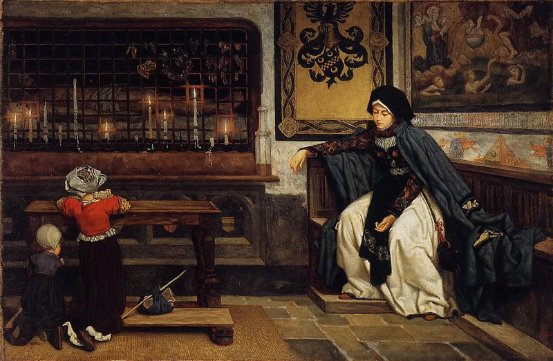 Marguerite at the church - James Tissot