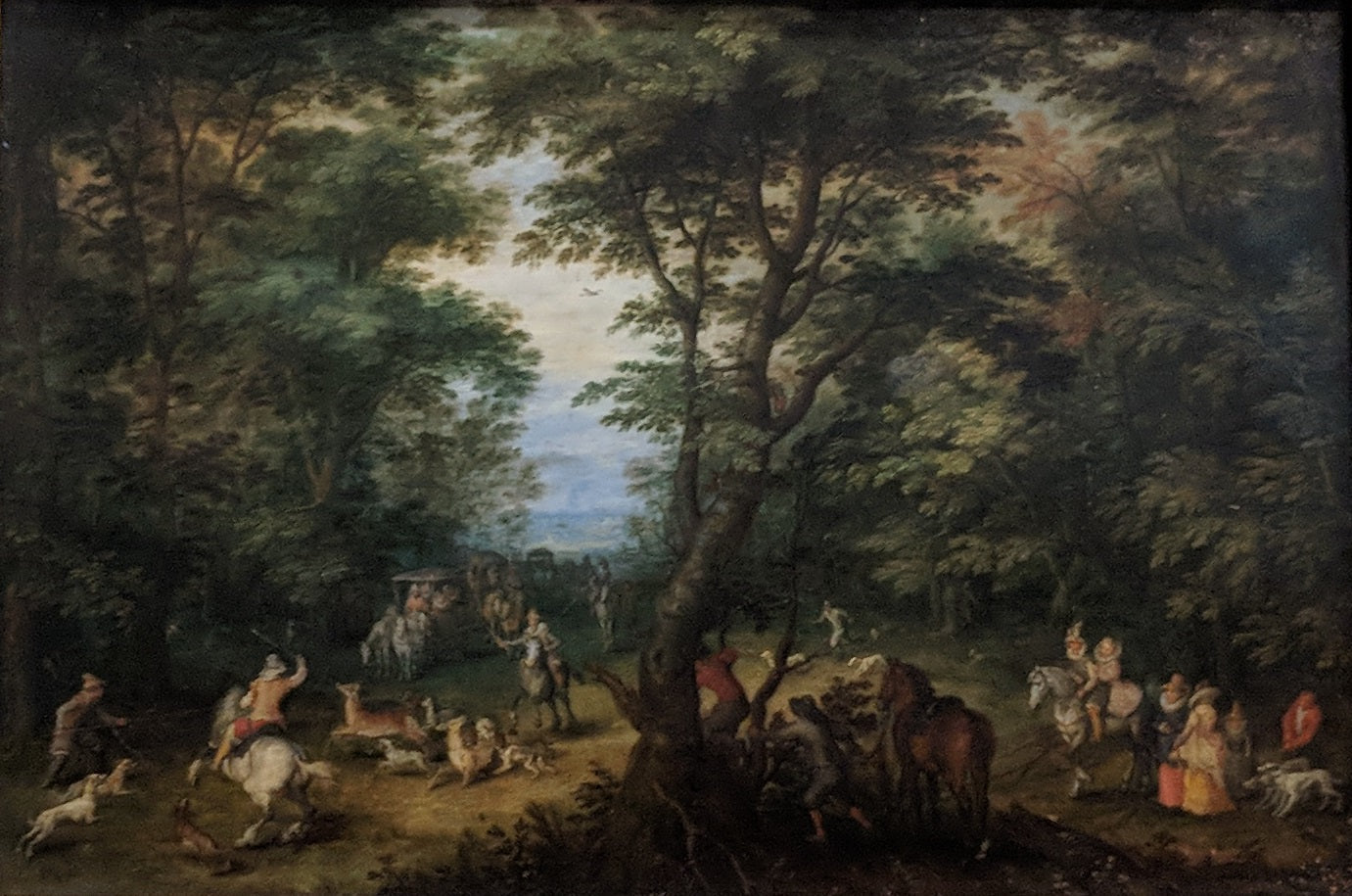 Chasse au cerf dans la forêt - Jan Brueghel l'Ancien