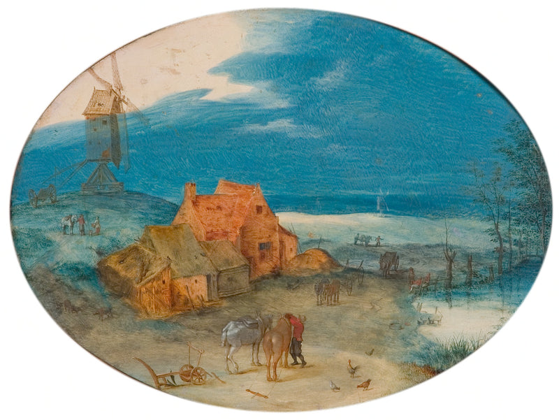 Paysage avec ferme et moulin à vent - Jan Brueghel l'Ancien