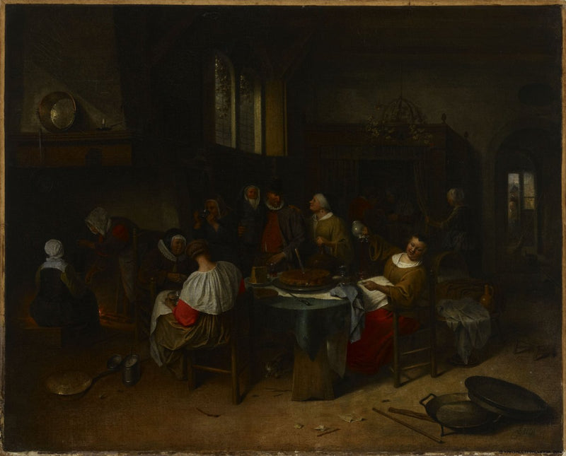 La fête du baptême - Jan Steen