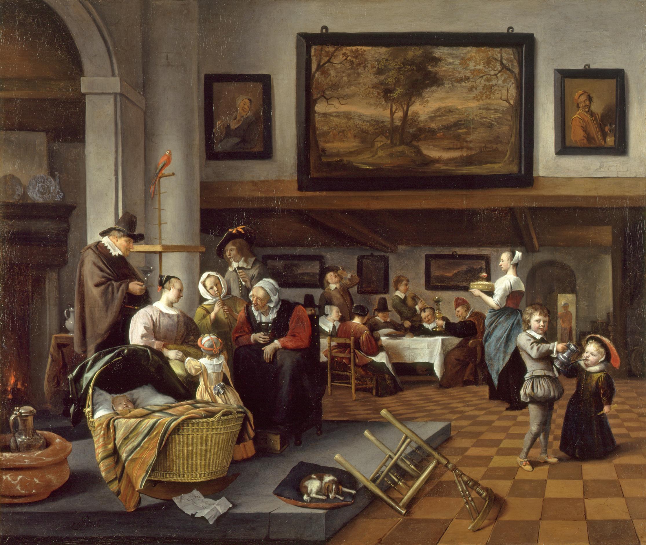 Le baptême - Jan Steen