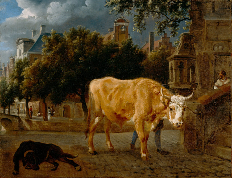 Taureau dans une rue de la ville - Adriaen van de Velde